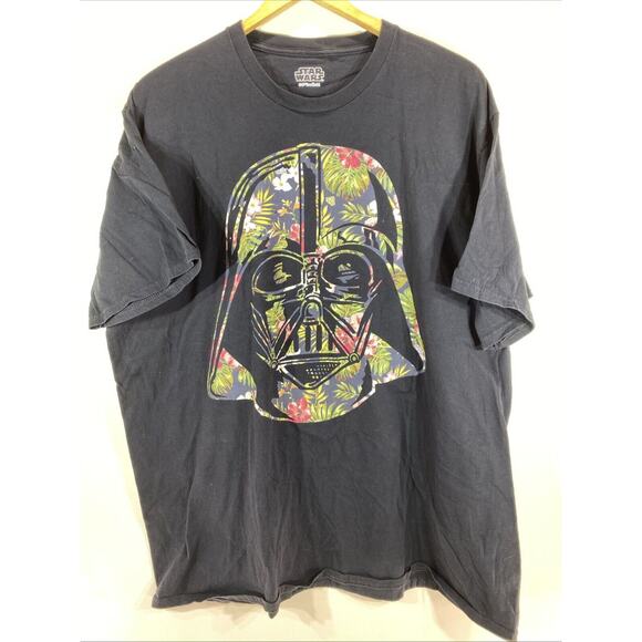 Star Wars Darth Vader Floral Graphic T-shirt Men's 2xl Chest 52" Never Worn - Picture 1 of 5
